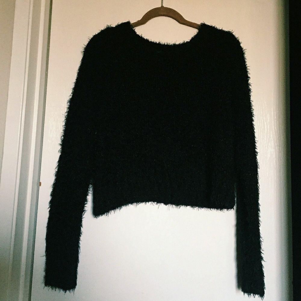 Fuzzy black sweater